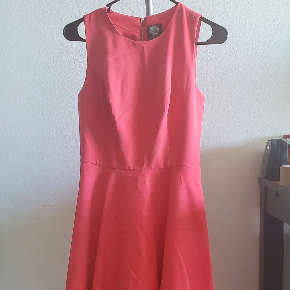 Vince camuto red pink prom dress